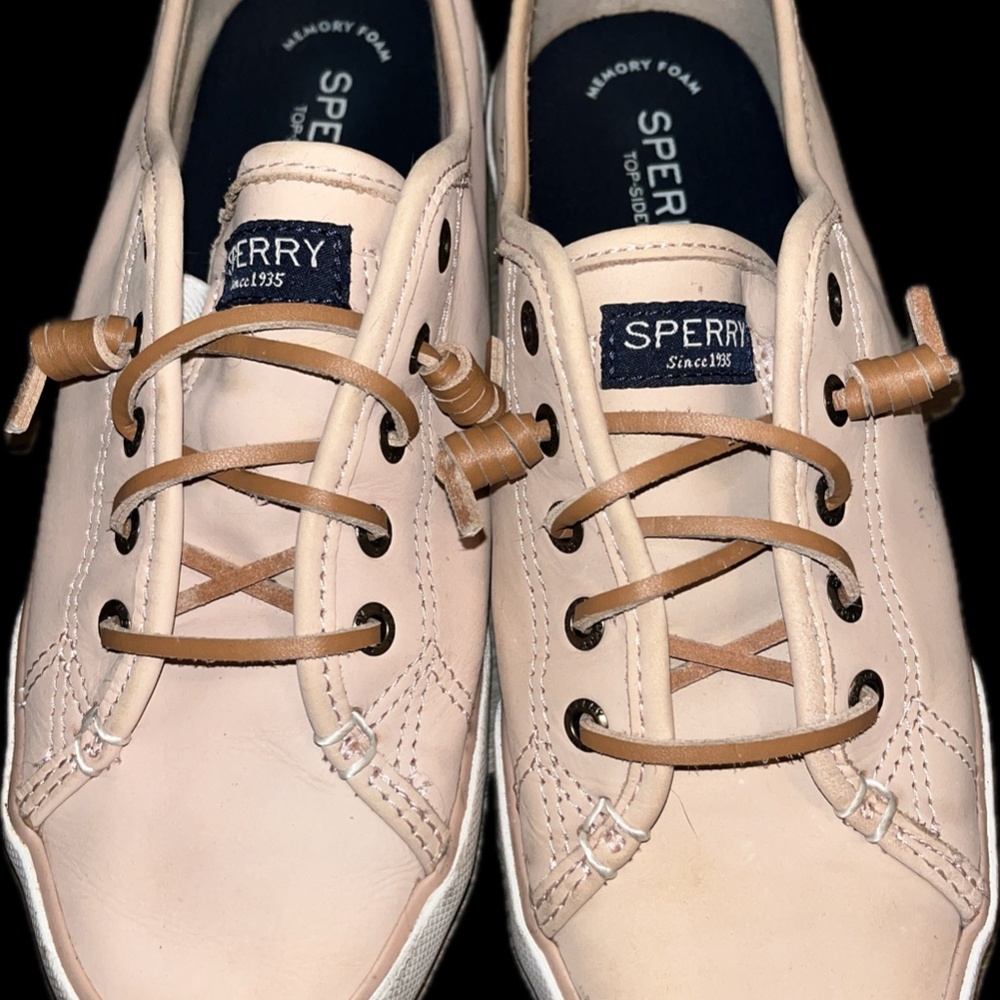 Sperry Women's Top-sider Pier View Nubuck Rose Leather Sneaker Sz 8M STS80162